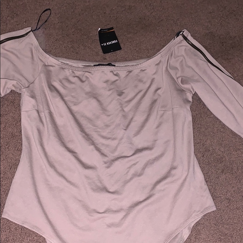 NEVER WORN tan bodysuit